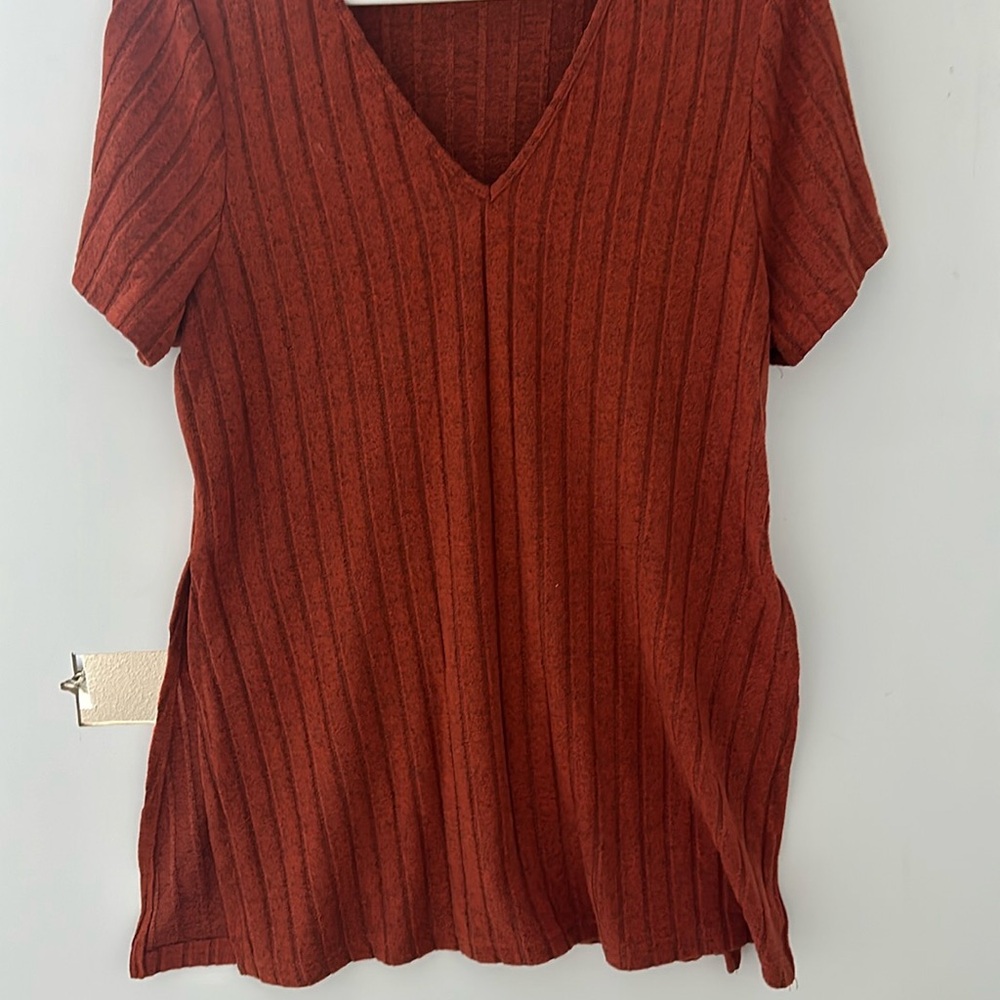 SHEIN terracota blouse